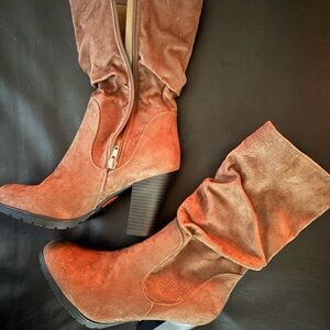 Elegant Tan Heeled Boots